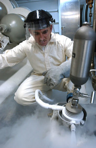 在美国海军船上监测液氮